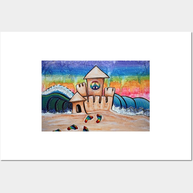 Hippie Sand Castle Wall Art by barbosaart